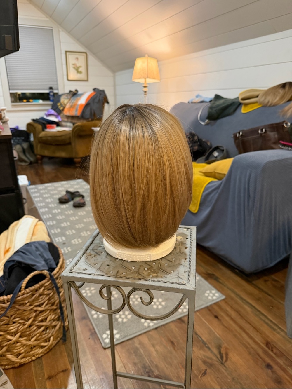 Stylish Women’s Blonde Bob topper Natural Light Blonde